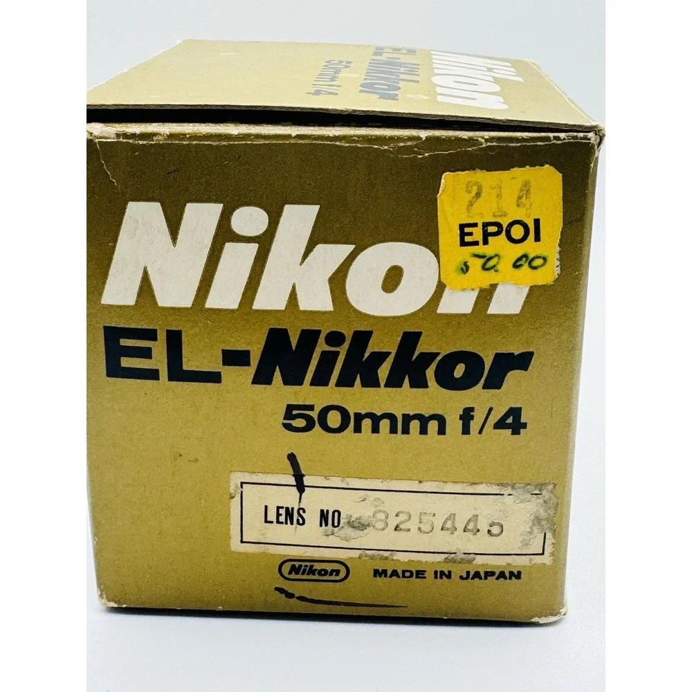 Nikon EL-Nikkor 50mm f/4 Enlarging Lens Made in Japan w/ Box Vintage